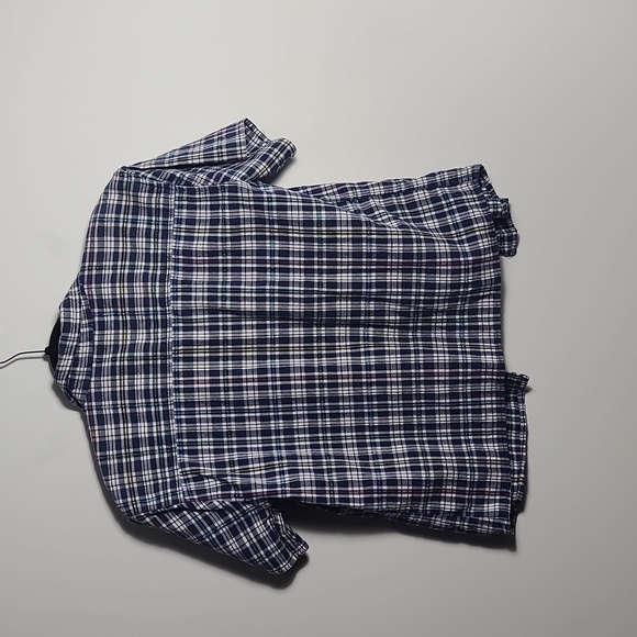 LEMON GRASS Short Sleeve Flannel Multi Color Casual Button Down Shirt Size Large - Picture 11 of 15